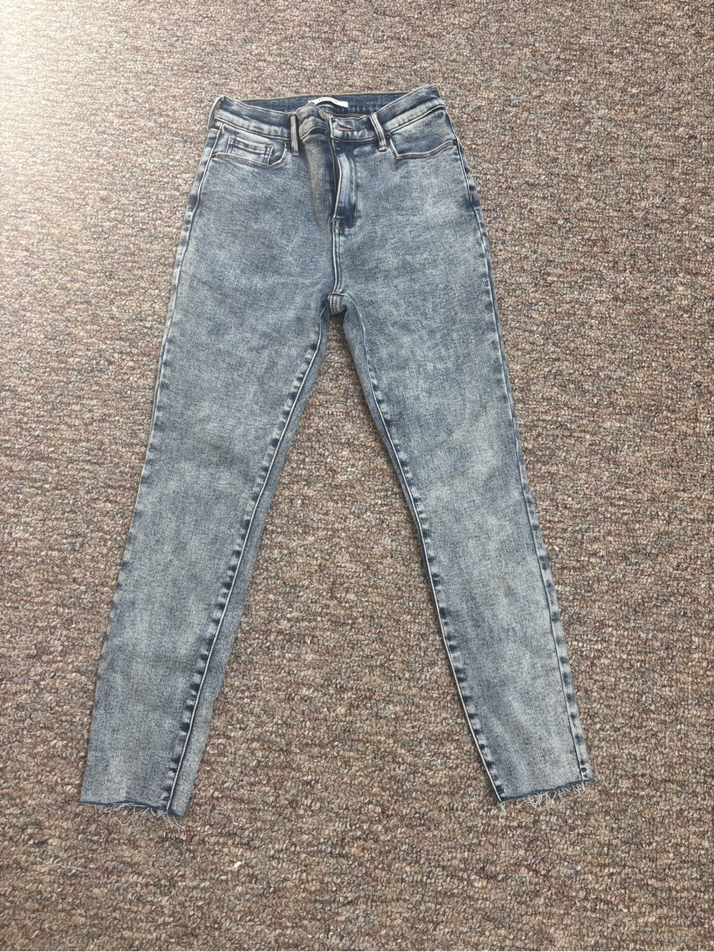 PacSun High-Rise Grey Acid Wash Jeans